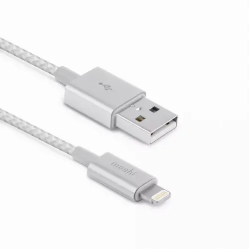 Cablu încărcare și sincronizare Moshi iPhone Lighting USB Cable, USB Type-A/Lightning, 1,2m, Argintiu