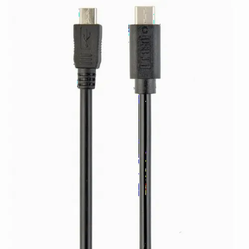 Cablu încărcare și sincronizare Cablexpert CCP-USB2-mBMCM-1M, Micro-USB/USB Type-C, 1m, Negru