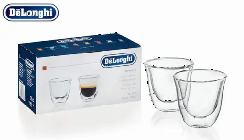 Pahare Cappuccino De'Longhi 60ml 2pcs, Transparent