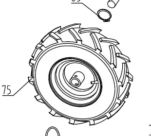 Колесо мотоблока HB 750 S 13x5.00-6