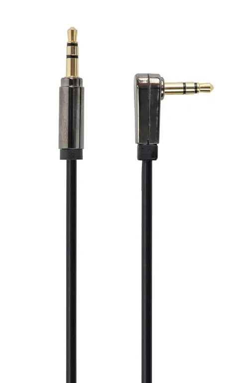 Аудиокабель Cablexpert CCAP-444L-1M, 3.5mm 3-pin (M) - 3.5mm 3-pin (M), 1м, Чёрный