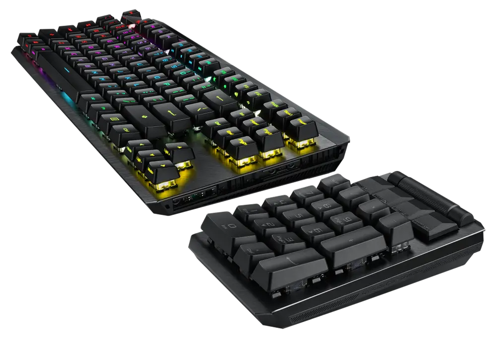 Wireless Gaming Keyboard Asus ROG Claymore II, Optical, Modular, RGB, 2.4 Ghz, US Layout