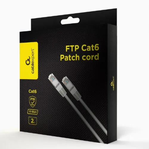 Patch cord Cablexpert PPB6-2M, Cat6 FTP , 2m, Alb