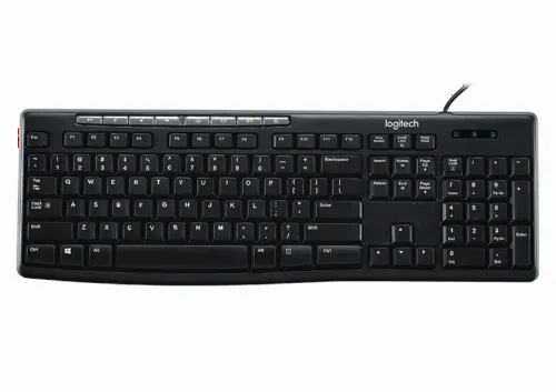 Tastatură Logitech K200, Cu fir, Negru