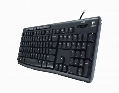Tastatură Logitech K200, Cu fir, Negru