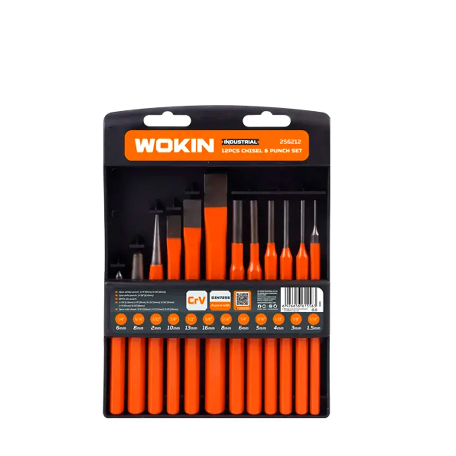 Набор долот и кернеров 12 шт. WOKIN