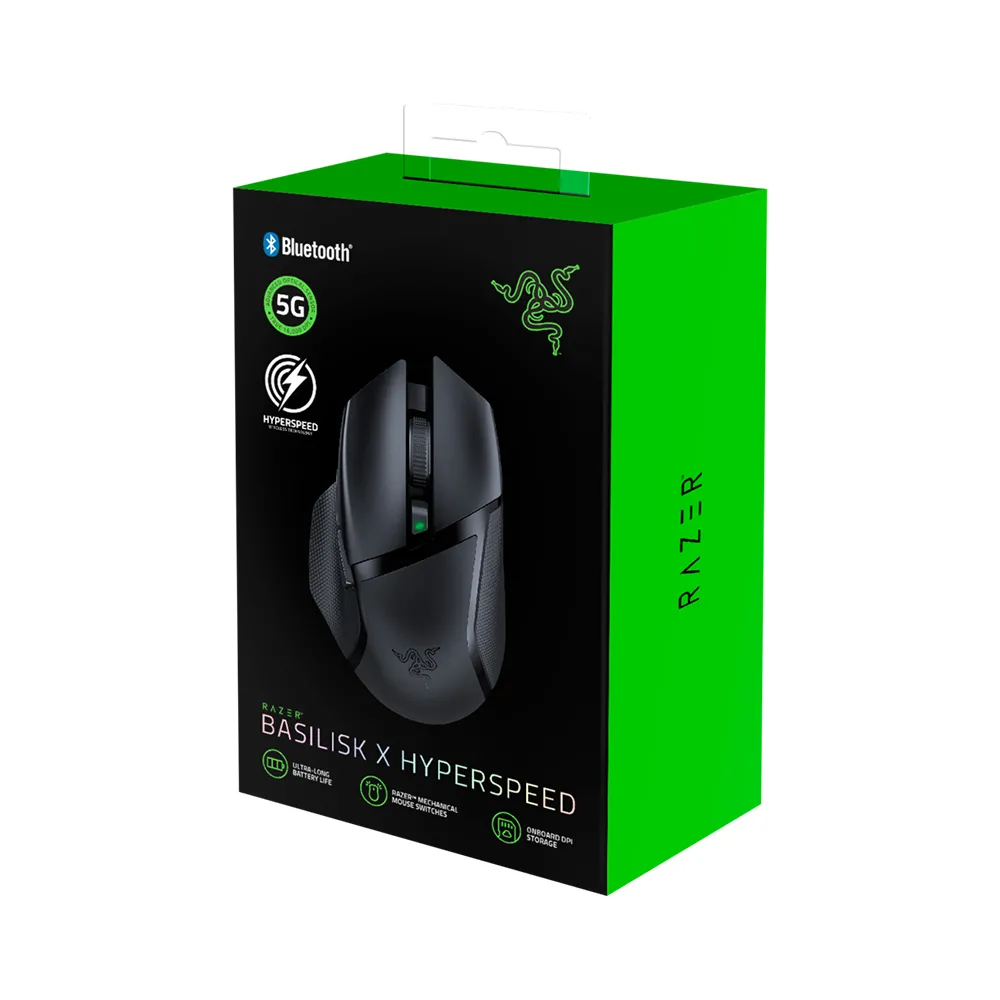 Wireless Gaming Mouse Razer Basilisk X HyperSpeed, 16к dpi,6 buttons, 40G, 450IPS ,83g, 2.4gHz/BT