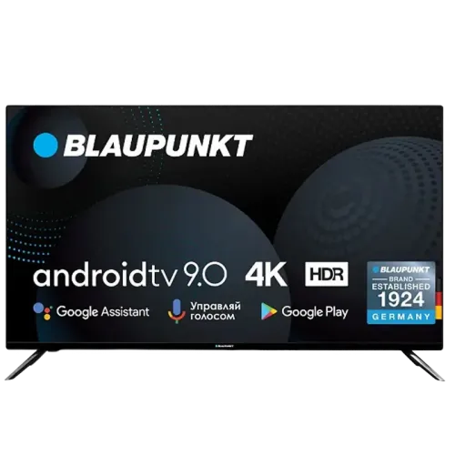 43" LED SMART Телевизор BLAUPUNKT 43UN265T, 3840x2160 4K UHD, Android TV, Чёрный