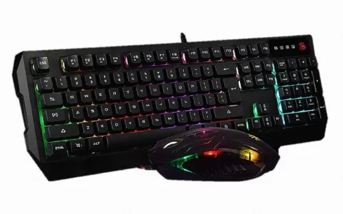 Set Tastatură + Mouse Bloody Q1300, Cu fir, Negru