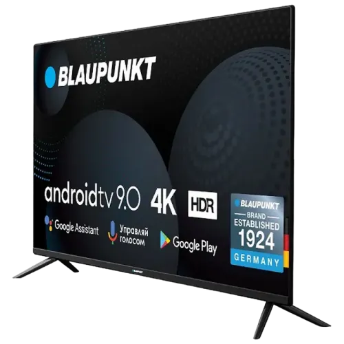 43" LED SMART Телевизор BLAUPUNKT 43UN265T, 3840x2160 4K UHD, Android TV, Чёрный