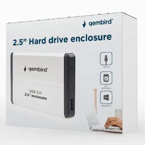 Carcasă externă Gembird EE2-U3S-2-S, Argintiu (EE2-U3S-2-S)