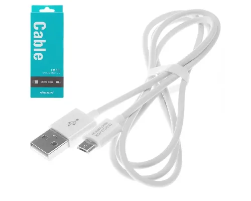Cablu încărcare și sincronizare Nillkin MicroUSB high quality Cable, USB Type-A/micro-USB, 1,2m, Alb