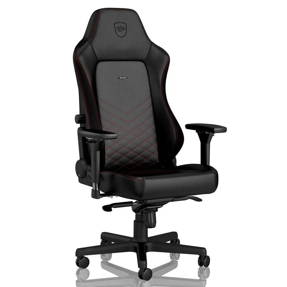 Scaun Gaming Noblechairs Hero, PU Piele, Negru/Rosu