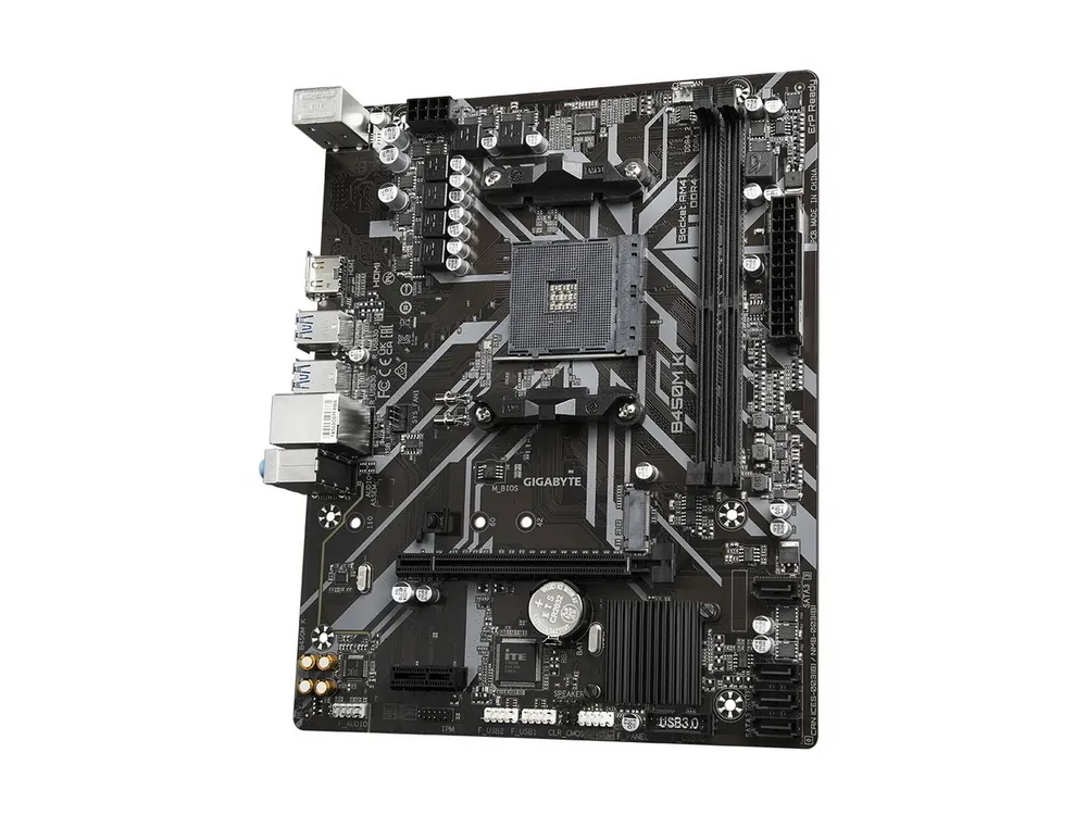 Placă de bază Gigabyte B450M K, AM4, AMD B450, Micro-ATX