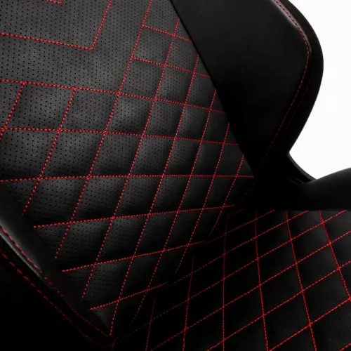 Scaun Gaming Noblechairs Hero, PU Piele, Negru/Rosu