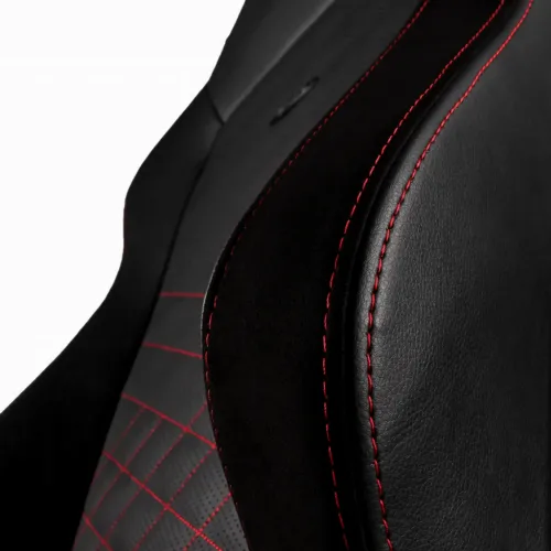 Scaun Gaming Noblechairs Hero, PU Piele, Negru/Rosu