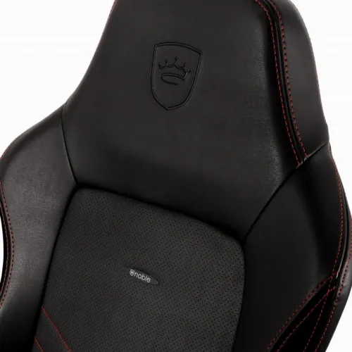 Scaun Gaming Noblechairs Hero, PU Piele, Negru/Rosu
