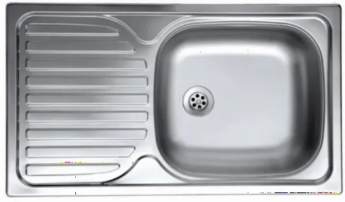 Chiuveta blat anticalcar| inox SANITEC 43:5*76 - 0:6(430) E C408D     