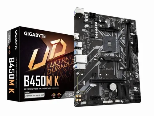 Placă de bază Gigabyte B450M K, AM4, AMD B450, Micro-ATX
