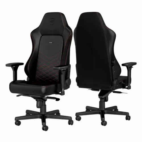 Scaun Gaming Noblechairs Hero, PU Piele, Negru/Rosu