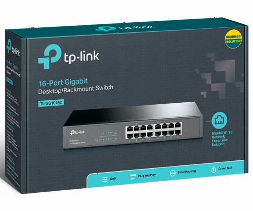 Switch de rețea TP-LINK TL-SG1016D, 16x 10/100/1000 Mbps