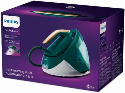 Fier de călcat cu generator de abur PHILIPS PSG7140/70, 2100 W, Verde