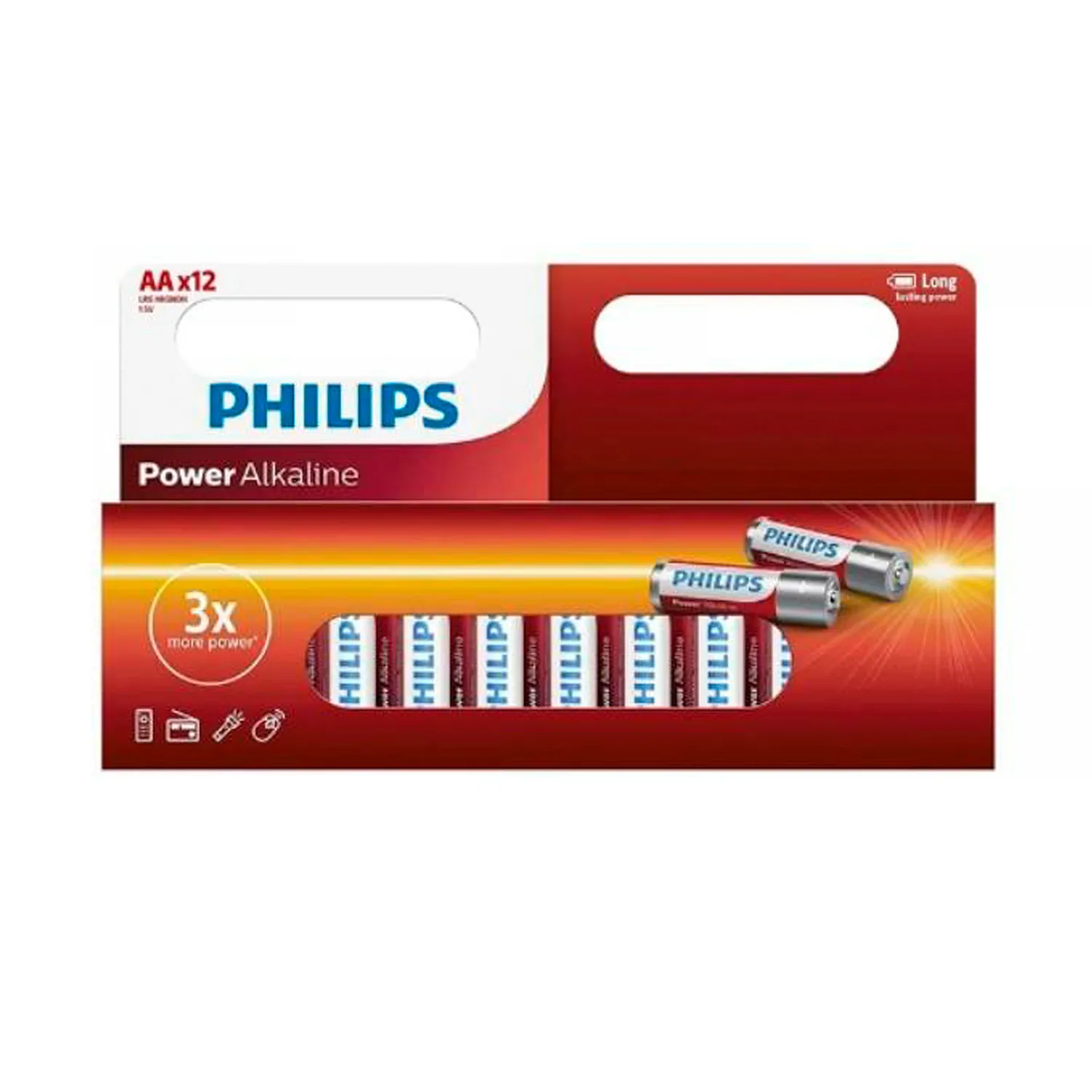 Baterie Philips LR6, 1.5V, AAx12Buc/ alcaline