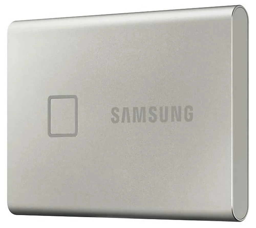 Внешний портативный SSD накопитель Samsung Portable SSD T7 Touch,  2 TB, Серебристый (MU-PC2T0S/WW)