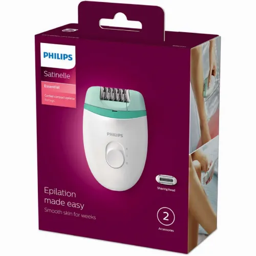 Эпилятор PHILIPS BRE245/00, Белый/Зелёный