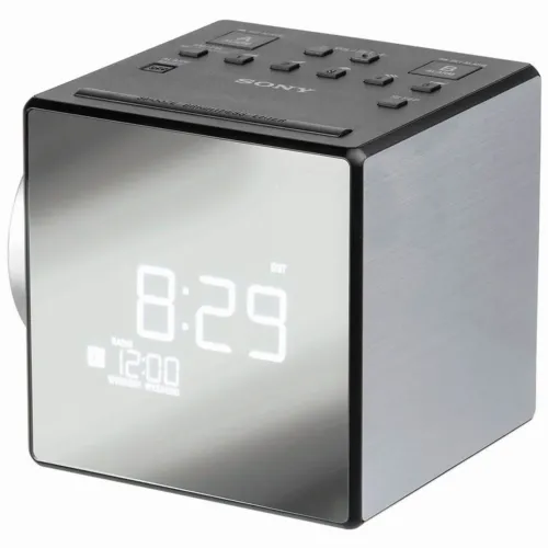 SONY ICF-C1PJ, Gray, Clock Radio with Time Projector, AM/FM