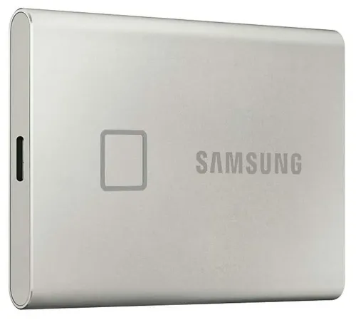 SSD portabil extern Samsung Portable SSD T7 Touch,  2 TB, Argintiu (MU-PC2T0S/WW)