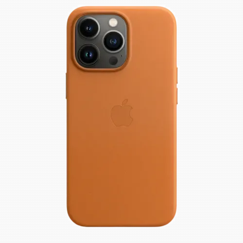 Original iPhone 13 Pro MAX Leather Case with MagSafe - Golden Brown Model A2704