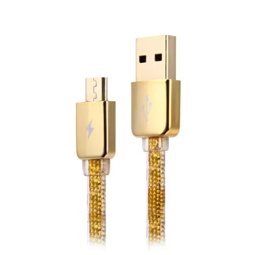 Cablu încărcare și sincronizare Remax RC-016m, USB Type-A/micro-USB, 1m, Auriu