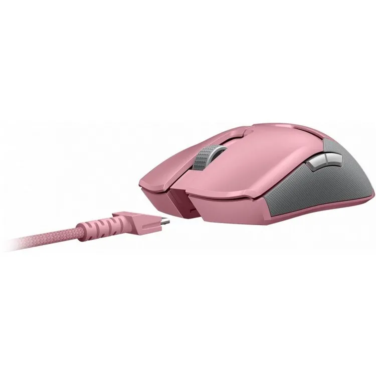 Wireless Gaming Mouse Razer Viper Ultimate, 20k dpi,8 buttons,50G,650IPS,RGB,74g,Dock, 2.4Ghz, Pink