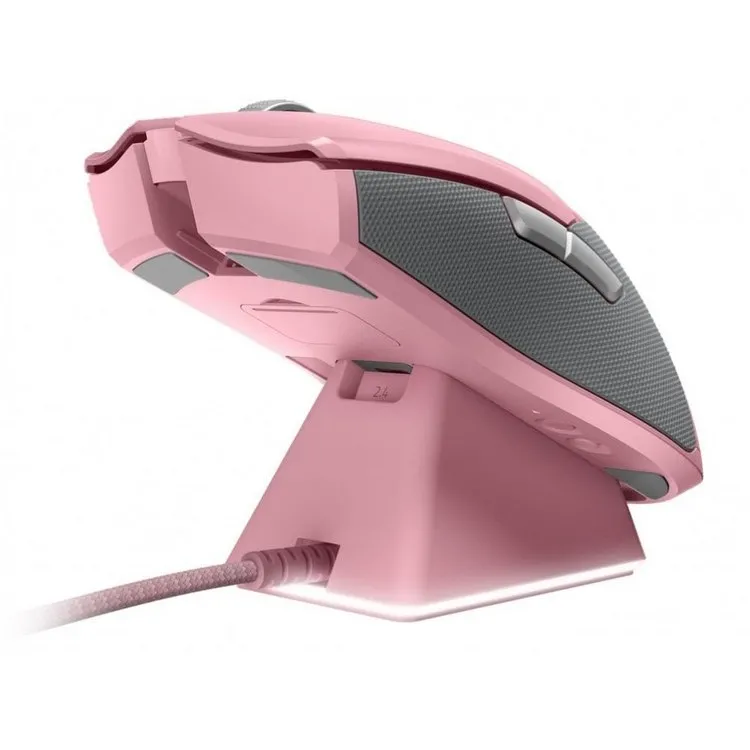 Wireless Gaming Mouse Razer Viper Ultimate, 20k dpi,8 buttons,50G,650IPS,RGB,74g,Dock, 2.4Ghz, Pink