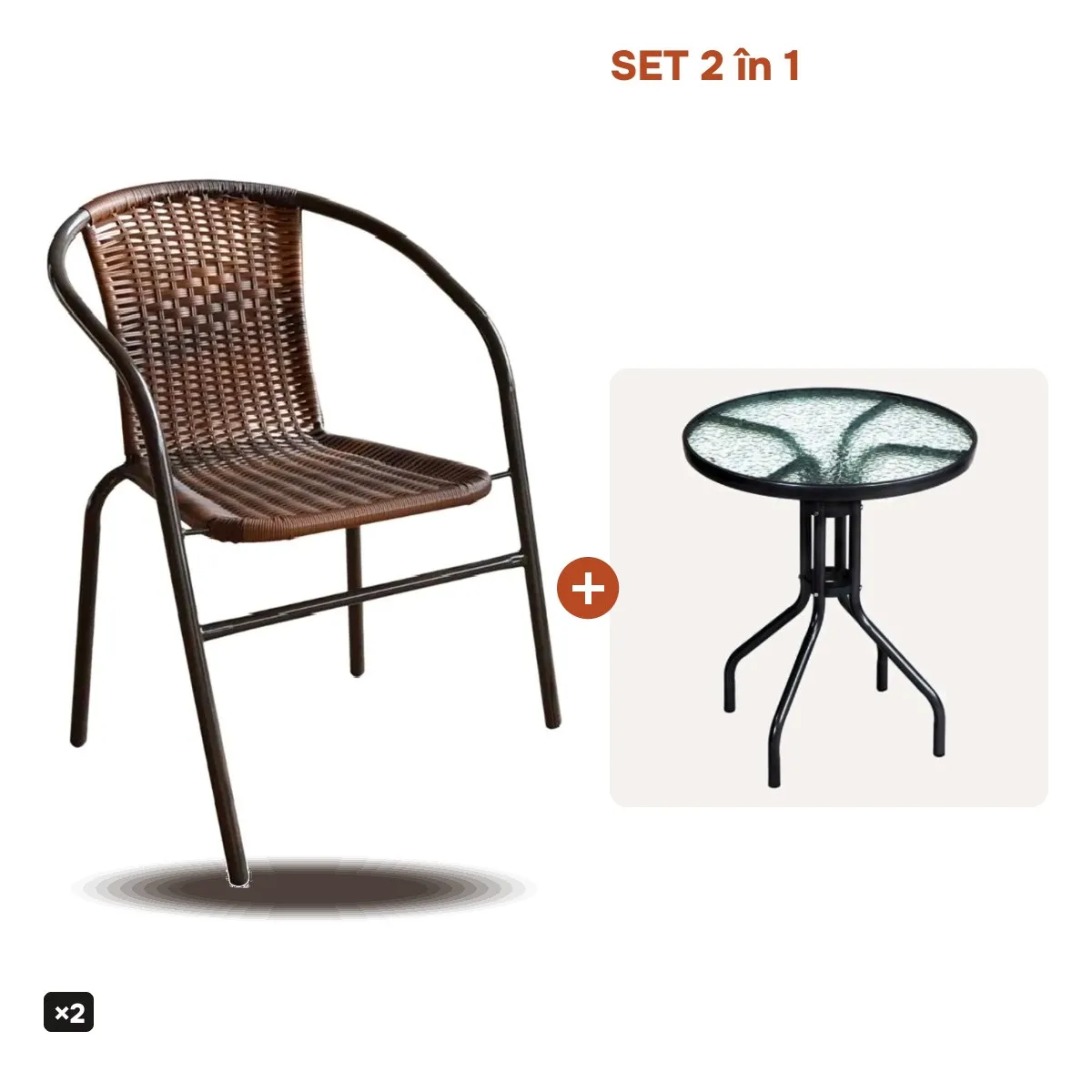 Set mobilier de gradina WALTZ BISTRO 60 (maro)