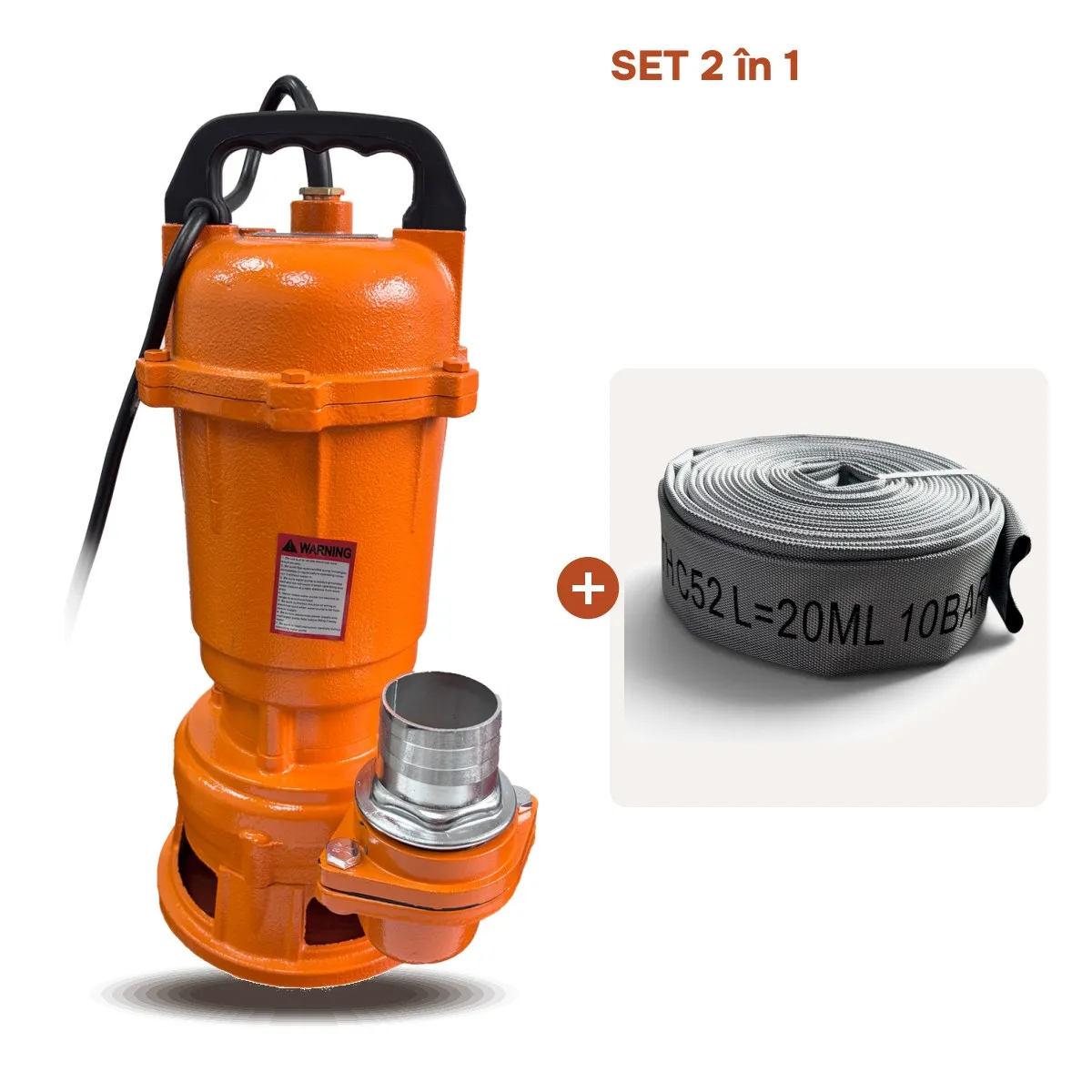TikTok Pompa submersibila TECHNOWORKER DWP550W + Furtun refulare tip C 10 bar IR 20ML