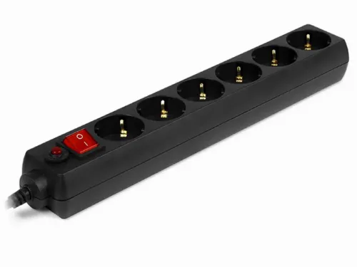 Prelungitor electric SVEN Optima, 6 Prize, 3m, Negru