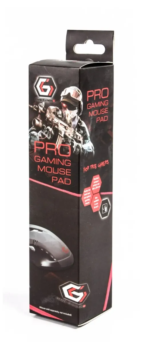 Игровой коврик для мыши Gembird MP-GAMEPRO, Medium, Чёрный/Красный 