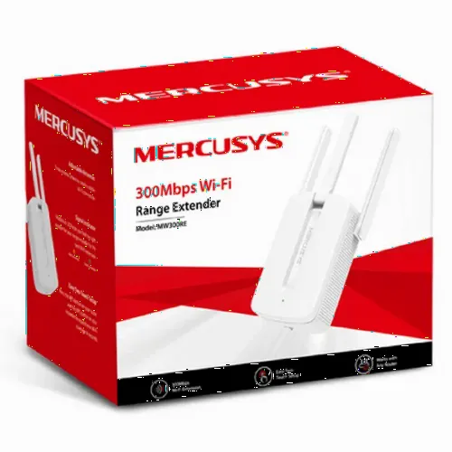 Усилитель Wi‑Fi сигнала MERCUSYS MW300RE, 300 Мбит/с, Белый
