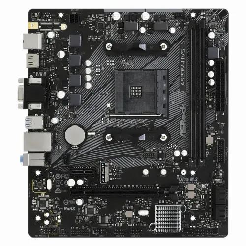 Материнская плата ASRock A520M-HVS, AM4, AMD A520, Micro-ATX