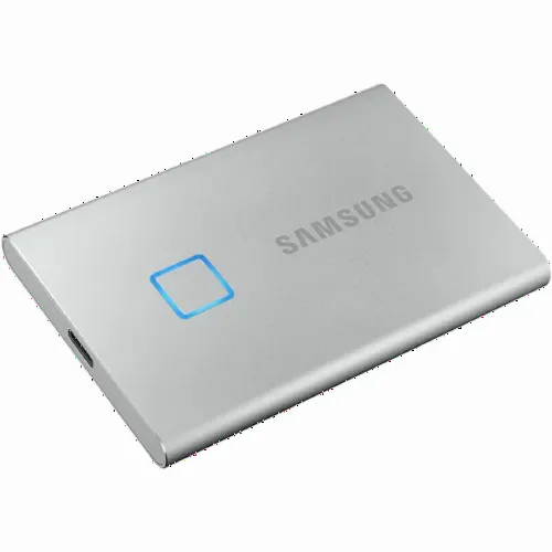 SSD portabil extern Samsung Portable SSD T7 Touch, 500 GB, Argintiu (MU-PC500S/WW)