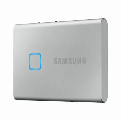 SSD portabil extern Samsung Portable SSD T7 Touch, 500 GB, Argintiu (MU-PC500S/WW)