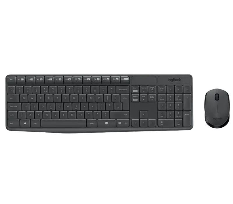 Клавиатура и мышь Logitech MK235, Беспроводное, Grey