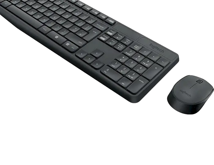 Клавиатура и мышь Logitech MK235, Беспроводное, Grey