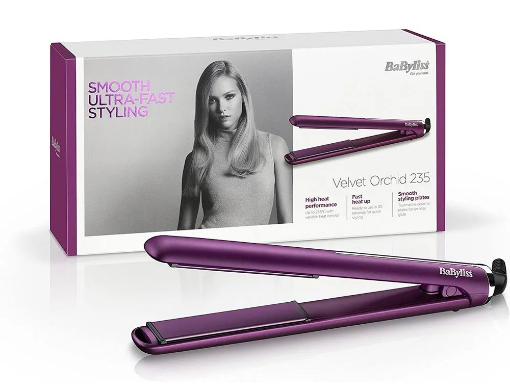 Placă de îndreptat părul BaByliss Velvet Orchid 2513PE, Violet