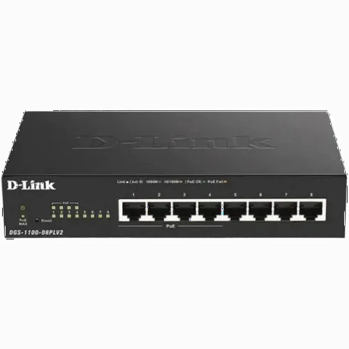 Comutator PoE D-Link DGS-1100-08PLV2, 4x IEEE 802.3af/at
