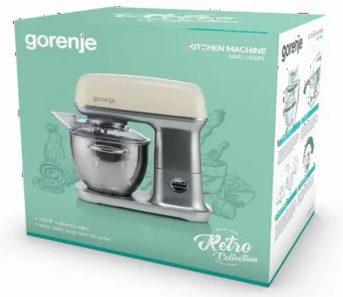 Robot de bucătărie Gorenje Retro Collection MMC1000RL, Bej