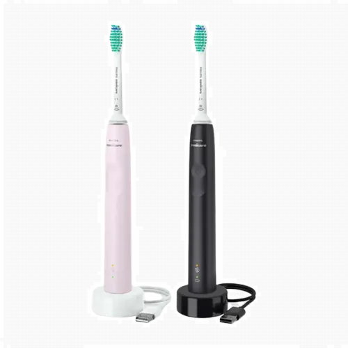 Periuța de dinți electrică sonică Philips HX3675/15, Negru | Roz