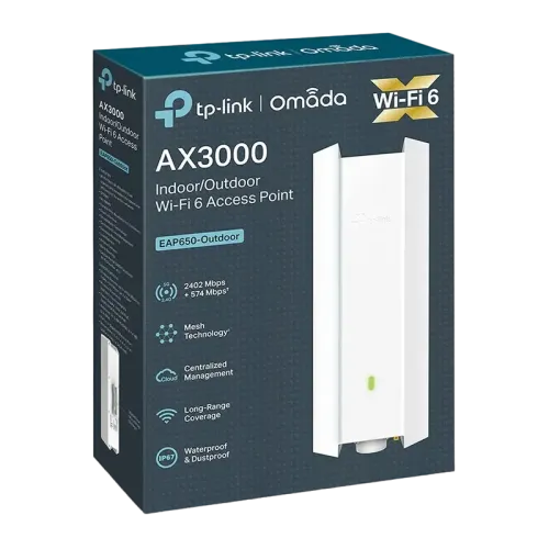 Punct de acces TP-LINK EAP650-Outdoor, Până la 3000 Mbps, Alb